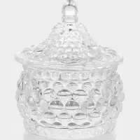 Конфетница с крышкой "Икринка" 7,5х9,5 см, прозрачная