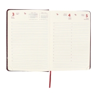 Ежедневник датированный 2024 A5 176 листов, deVENTE.Belcanto, твёрдая обложка из искусственной кожи с поролоном, ляссе, кремовый блок 70 г/м2, бордовый