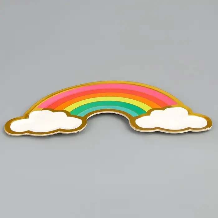 Тарелка одноразовая бумажная &laquo;Радуга&raquo;