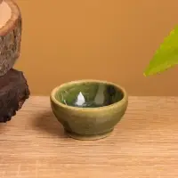 Соусник керамика, цв. светло-зелёный, 3,5х3,5х1,5 см