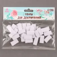 Липучка на клеевой основе &laquo;Прямоугольник&raquo;, набор 30 шт., размер 1 шт: 1 &times; 1,6 см