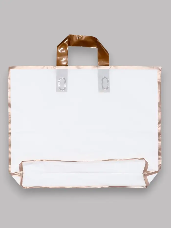 Пакет с петлевой ручкой белый 40 х 31 х 8 см 80 мкм