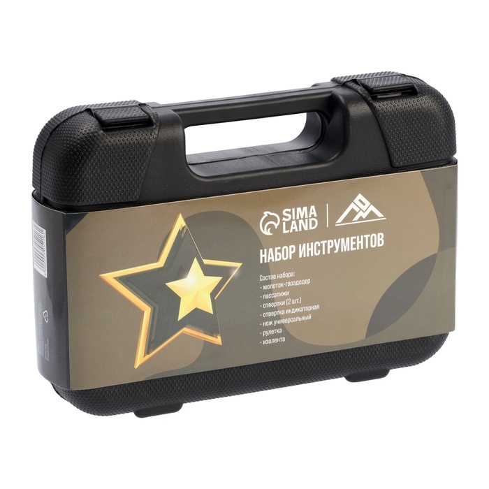 Набор инструментов в кейсе ЛОМ "23 ФЕВРАЛЯ", в подарочной упаковке, 8 предметов