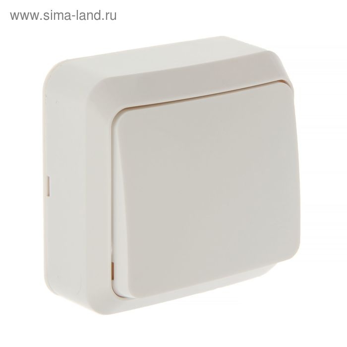 Выключатель Smartbuy "Юпитер", 10 А, 1 клавиша, наружный,  белый