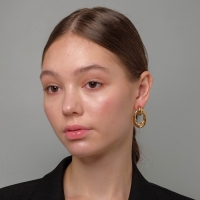 Серьги металл &laquo;Геометрия&raquo; овалы переплетённые, цвет золото