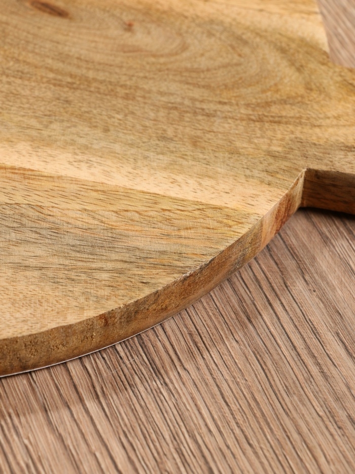 Доска разделочная круглая "Васильки" дерево манго 36х28 см