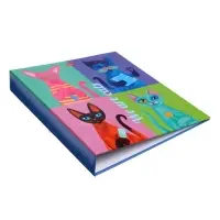 Папка на 2 кольцах А5 "Мы кошки", твёрдая обложка, глянцевая ламинация