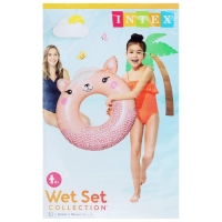 Круг для плавания &laquo;Милые зверята&raquo;, 84 (91) см х 76 см, от 8 лет, до 40 кг, 59266NP, цвет МИКС