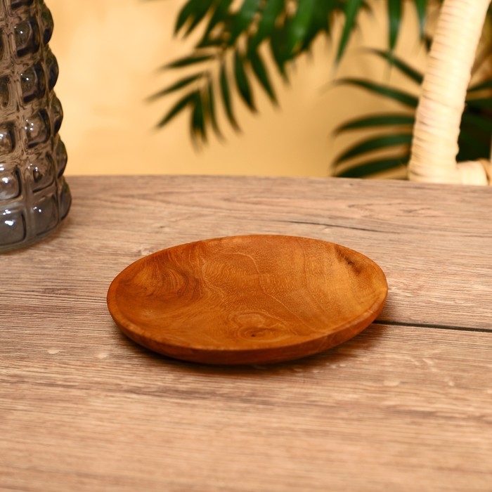Тарелка, 16&times;16&times;2 см, тиковое дерево