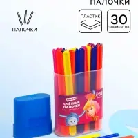 Счетные палочки 30 штук, в пластиковом пенале, МИКС &laquo;Фиксики&raquo;