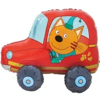 Воздушный шар фольгированный 3D 29" &laquo;Три Кота. Компот в машине&raquo;