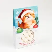 Маршмеллоу в коробке с вырубкой "Зимних чудес", 55 г