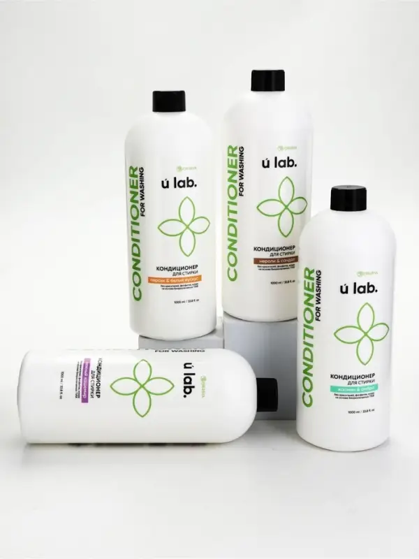Кондиционер для белья, аромат жасмин и амбра, 1000 мл, ULAB