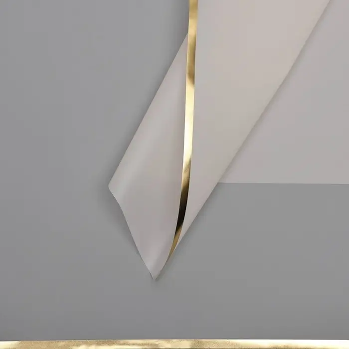 Пленка для цветов матовая, &laquo;С золотым тиснением&raquo;, 57&times;57 см, светло-розовая