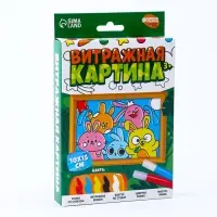 Витражная мини-картина &laquo;Кролики друзья&raquo;