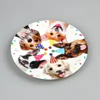 Тарелка Собачки фотографичные 17см 6шт/G