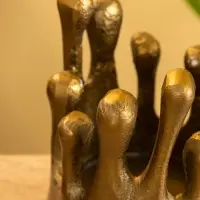 Подсвечник "Огар" 9х9х11 см, алюминий