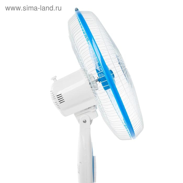 Вентилятор Luazon LOF-01, напольный, 40 - 45 Вт, 3 режима, бело-синий, без упаковки