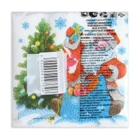 Салфетки новогодние бумажные Гармония цвета &laquo;Дед мороз&raquo; 1 слой, 24х24, 50 шт