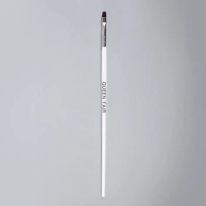 Кисть для наращивания и дизайна ногтей, скошенная, 17.5 см, 5&times;4 мм, белая