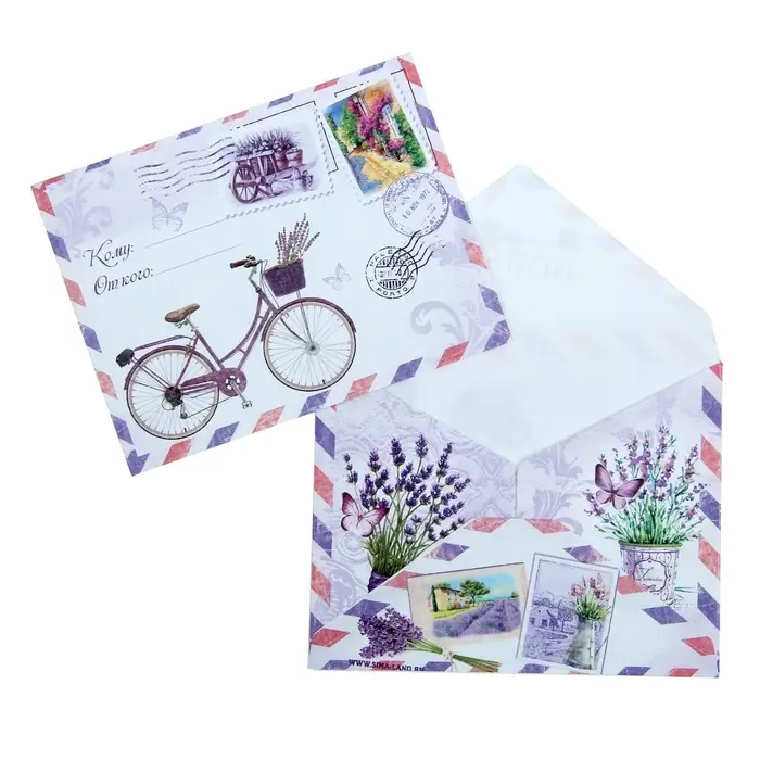 Конверт подарочный &laquo;Прованс&raquo;, 7.5 х 9.5 см