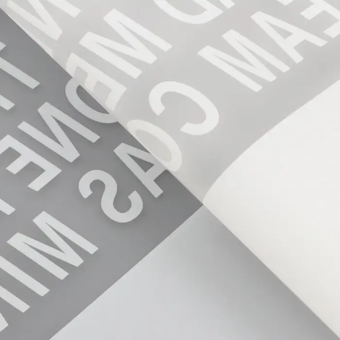 Пленка для цветов матовая, &laquo;Письмо прозрачное&raquo;, 58&times;58 см, белый