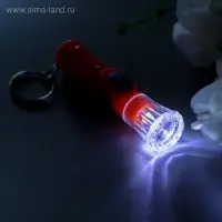 Фонарик брелок для ключей на кольце &laquo;Резьба&raquo;, 7&times;2&times;2 см, МИКС