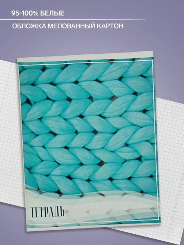 Тетрадь 48 листов в клетку Calligrata &laquo;Фактура-1&raquo;, обложка мелованный картон, блок офсет, МИКС