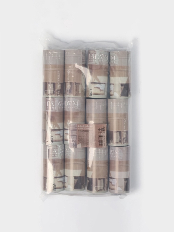 Ролик для одежды со сменными блоками LaDо́m, 12 шт по 50 листов, эргономичная ручка винтовая намотка