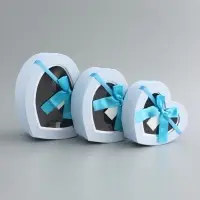 Набор коробок 3 в 1 сердца 22 х 20 х 9;  18.5 х 17 х 7.5; 1 6 х 14 х 6 см