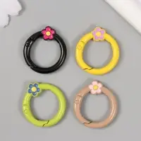 Карабин металл "Цветочек" МИКС 3х2,6 см