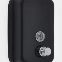 Диспенсер для жидкого мыла St&ouml;lz, механический, 500 мл, нержавеющая сталь, чёрный