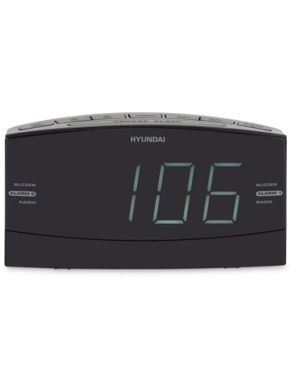 Радиобудильник H-RCL238 черный LCD подсв белая часы цифровые
