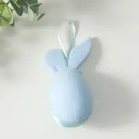 Подвески декоративные "Яйца с заичьими ушками" набор 2 шт голубой 3,5х4х9 см