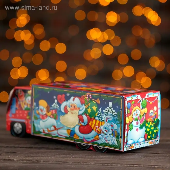 Подарочная новогодняя коробка &laquo;Сладкоежка&raquo;, фура, 26&times;8.7&times;8.3 см