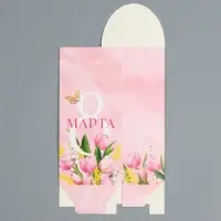 Коробка кондитерская, упаковка, &laquo;8 Марта&raquo;, 9 х 19 х 6 см