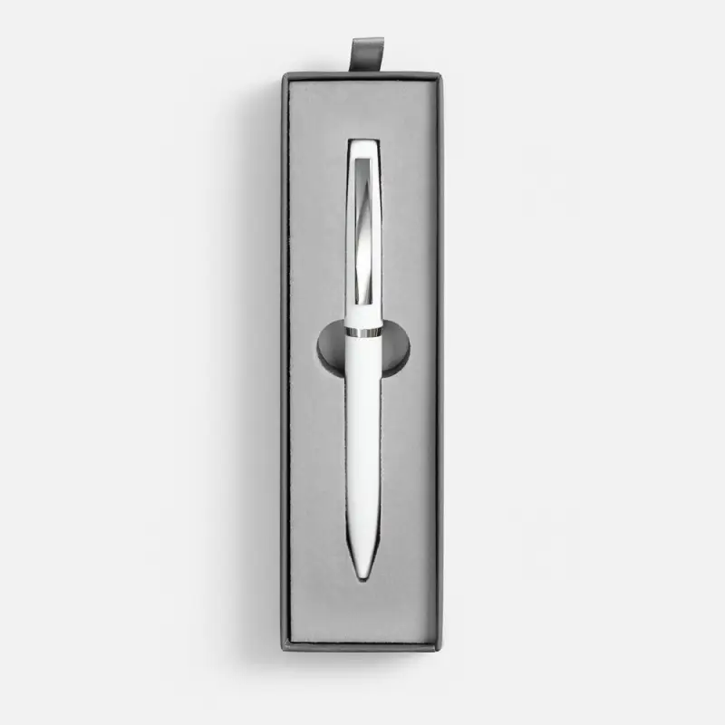 Ручка шариковая Bolt Soft Touch в футляре, белая