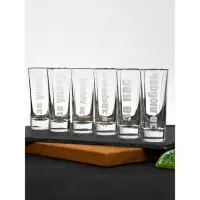 Набор стопок в деревянном ящике "Лучший мужик" 6 шт.