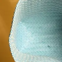 Сумка плетёная пластиковая 30х15х35 см, цв. бело-голубой