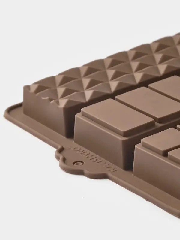 Форма для дубайского шоколада 6 плиток "Квадраты, полосы, пирамиды" 27,5x17x2 см