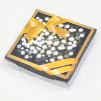 Коробка для печенья, &laquo;Золотой бант&raquo;, 12&times;12&times;3 см