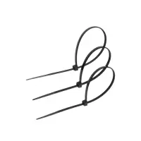 Хомут нейлоновый для стяжки, ТУНДРА, 3.6&times;200 мм, черный, 25 шт.