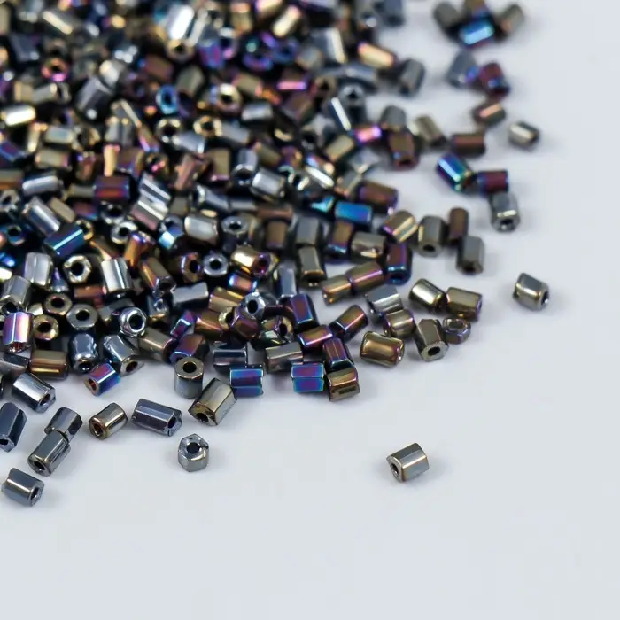 Бисер стекло 12/0 "Цилиндр. Металлик" 10 гр