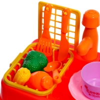 Игровой набор &laquo;Чистая кухня&raquo;, функциональная раковина, посуда, продукты