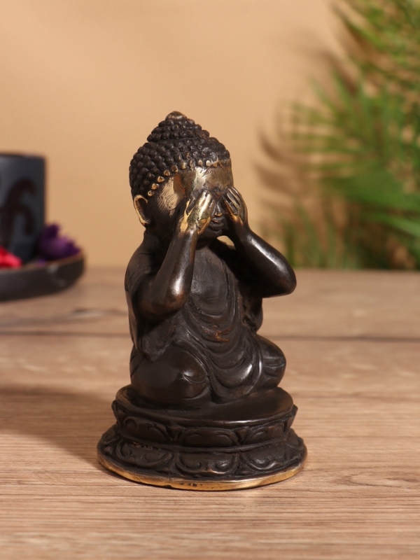 Сувенир бронза "Будда" 6х6х11 см