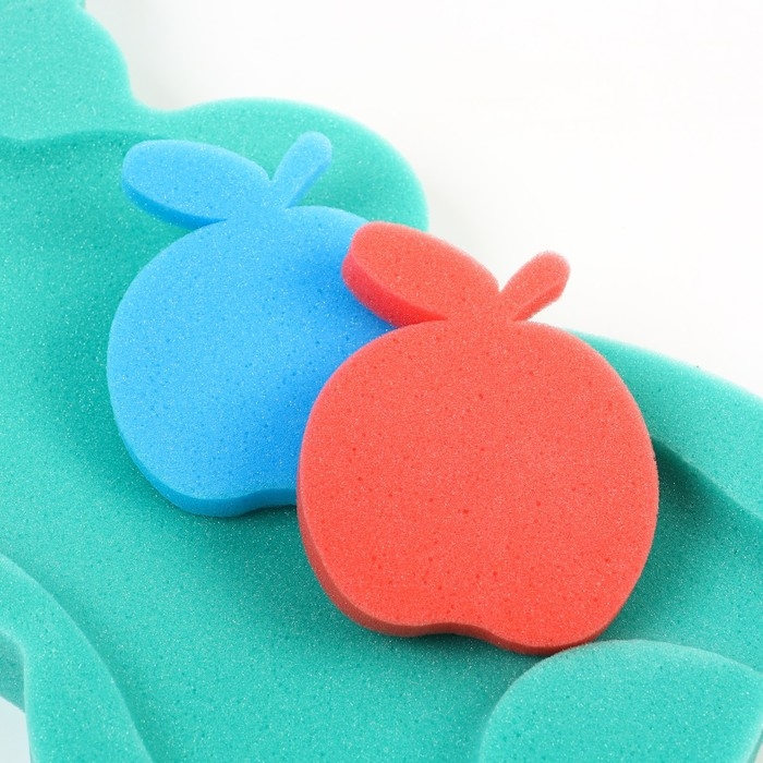 Подкладка для купания макси &laquo;Мишка&raquo;, цвет зеленый, 55х30х6см