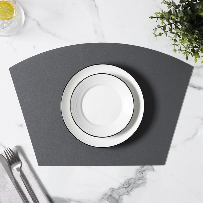 Салфетка сервировочная на стол &laquo;Тэм&raquo;, 30&times;44 см, цвет тёмно-серый