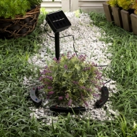 Садовый светильник на солнечной батарее &laquo;Обруч&raquo;, 9 LED, свечение мульти