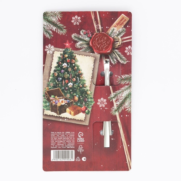 Ложка сувенирная на открытке &laquo;Новогодняя коллекция: Подарок этот пригодится&raquo;, 3 х 14 см