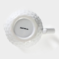 Кувшин для воды керамический Доляна &laquo;Ананас&raquo;, 450 мл, 9,5&times;11,7 см, цвет белый